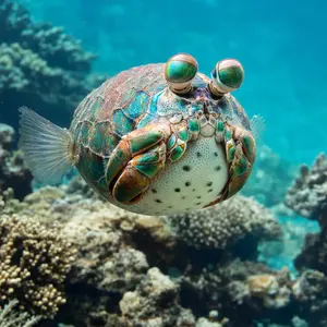 Mantis shrimp + Pufferfish